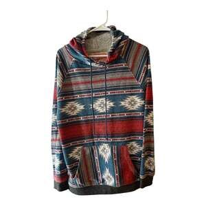 Brooklyn Cloth Aztec Tribal Print Pullover Hoodie